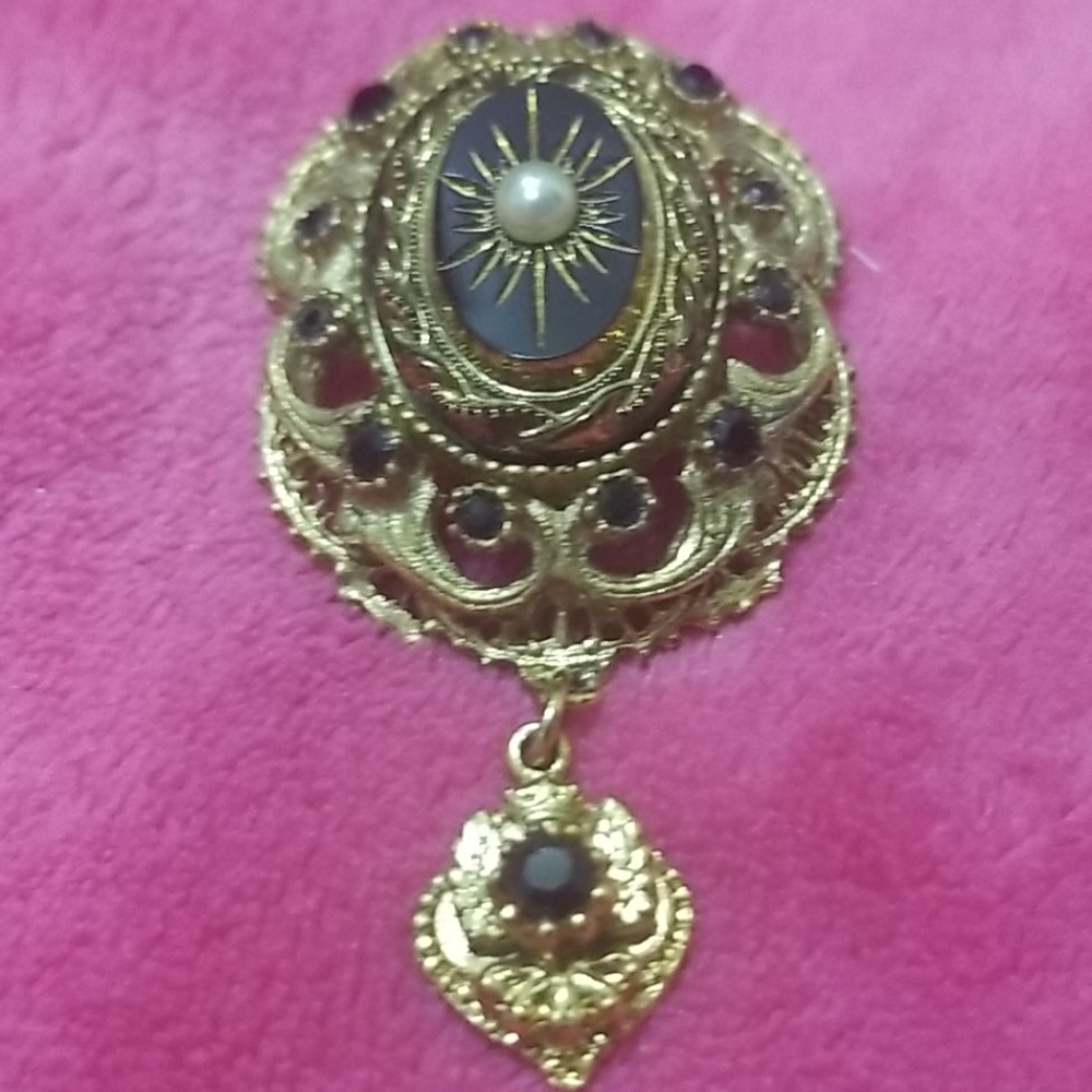 Vintage Mourning Broch